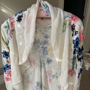 Light floral cardigan